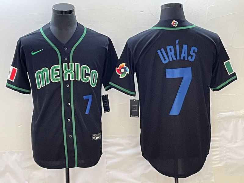 Men 2023 World Cub Mexico #7 Urias Black Nike MLB Jersey21->more jerseys->MLB Jersey
